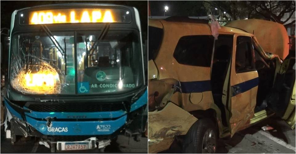 Após briga, acidente de trânsito com ônibus e 10 carros deixa 9 feridos no Rio