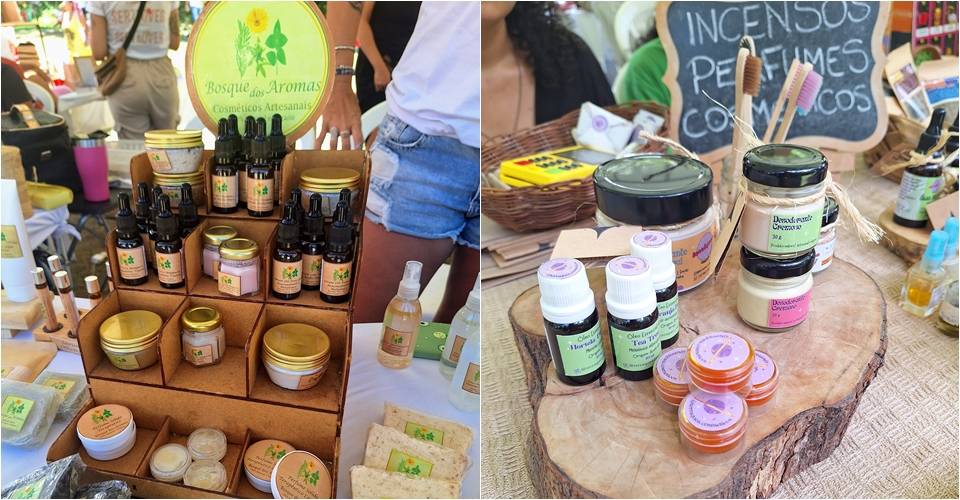 Ação da Feira Vegana conta com cosméticos, alimentos e acessórios artesanais, em Salvador