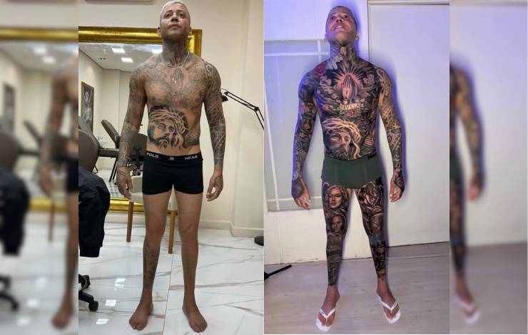 Kannário é sedado para 'fechar o corpo' com tatuagens; procedimento é inédito na Bahia