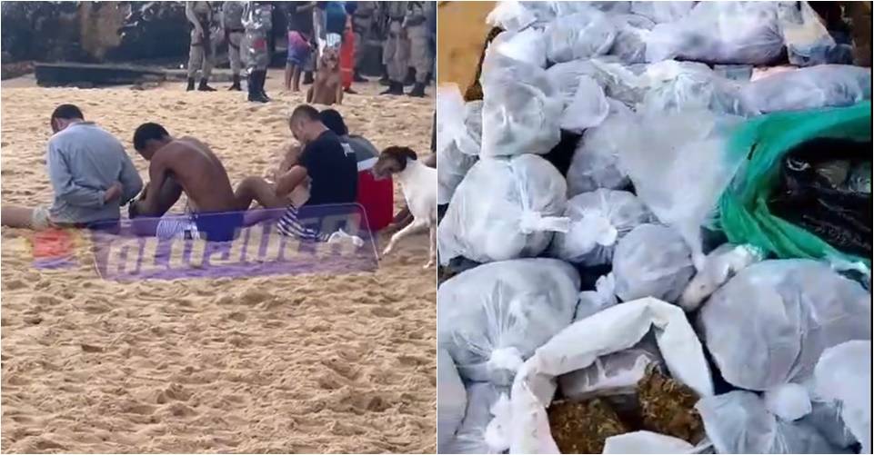 Oito homens são presos e sete quilos de drogas localizados na Praia do Cantagalo