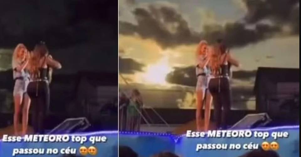 Meteoro cruza o céu do Ceará durante show da cantora Simone Mendes: 'Achei que fosse um raio'