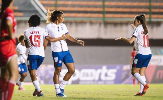 Em segundo jogo do Baianão Feminino, Bahia aplica goleada de 12 a 0 sobre o Barcelona