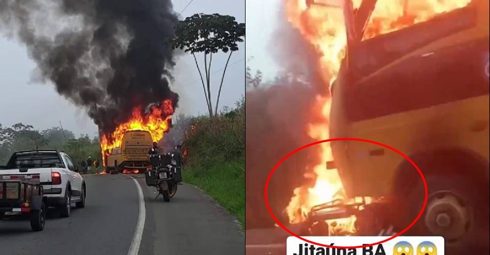 Casal morre após motocicleta bater em ônibus escolar no sudoeste baiano