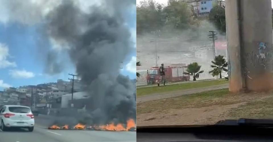 Manifestação na Bonocô congestiona trânsito no sentido Centro