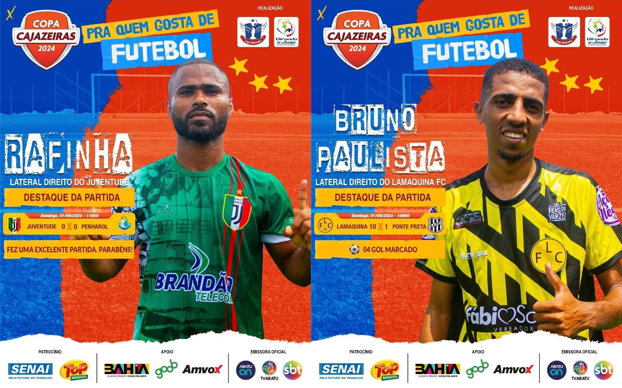 Bruno paulista e Rafinha são os destaques da rodada final do Grupo 4 da Copa Cajazeiras