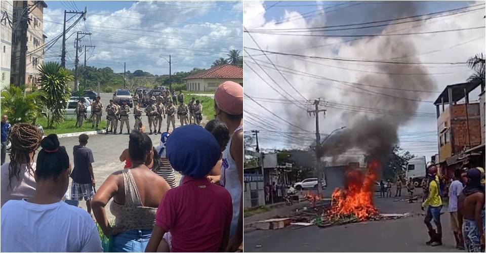 VÍDEOS: PMs usam balas de borracha contra população em manifestação na Lagoa da Paixão