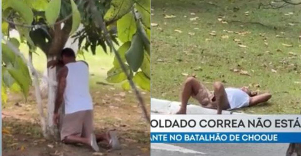 VÍDEO: Soldado Corrêa aparece visivelmente abalado durante custódia em batalhão