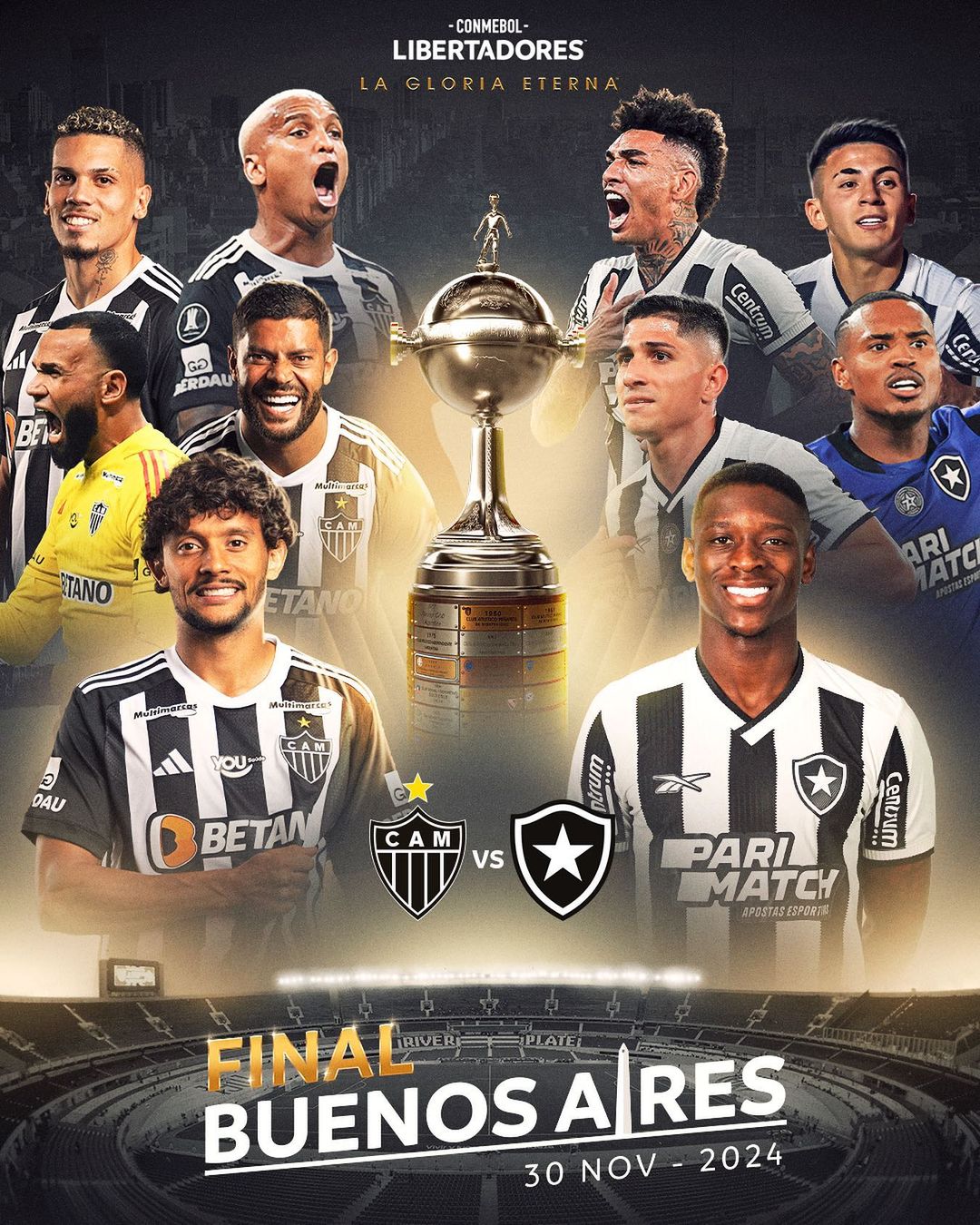 Rivais na final da Libertadores, Atlético-MG e Botafogo brigam por vaga em 'dois' mundiais de clubes