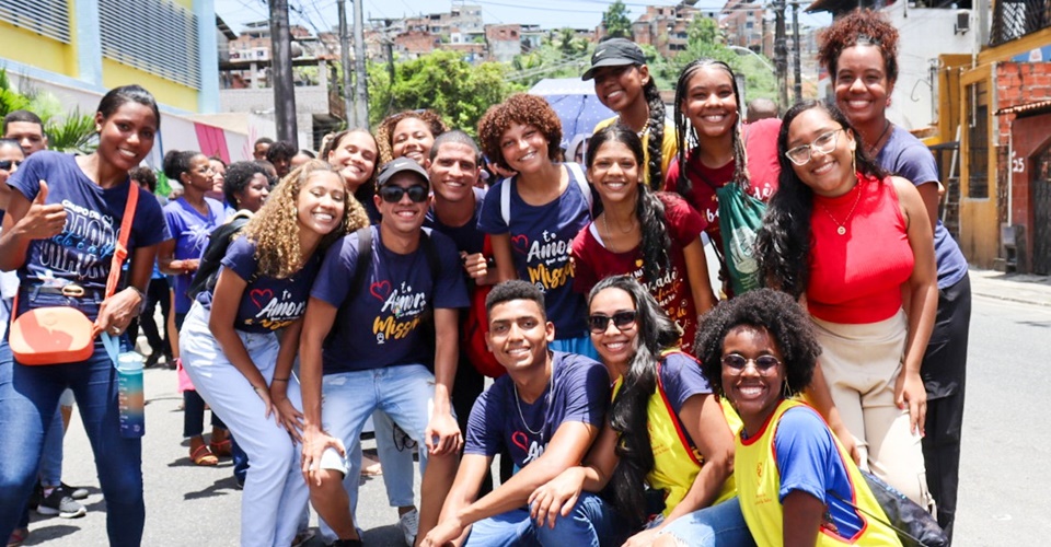 Paróquia realiza evento para celebrar o 'Dia Nacional da Juventude' no Centro Histórico de Salvador