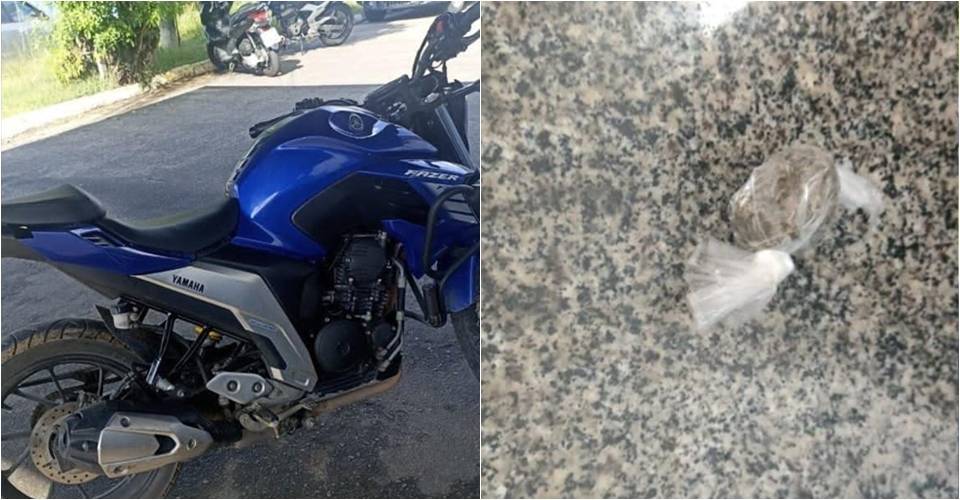 Homem é preso com trouxinha de maconha e moto roubada em Simões Filho