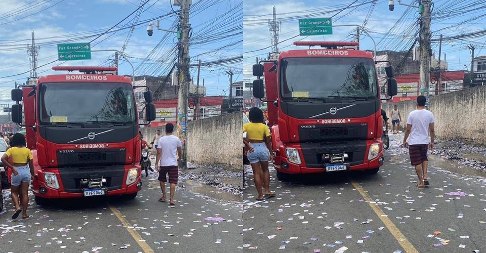 'Santinhos' pegam fogo e bombeiros são acionados na Fazenda Grande 2, em Salvador